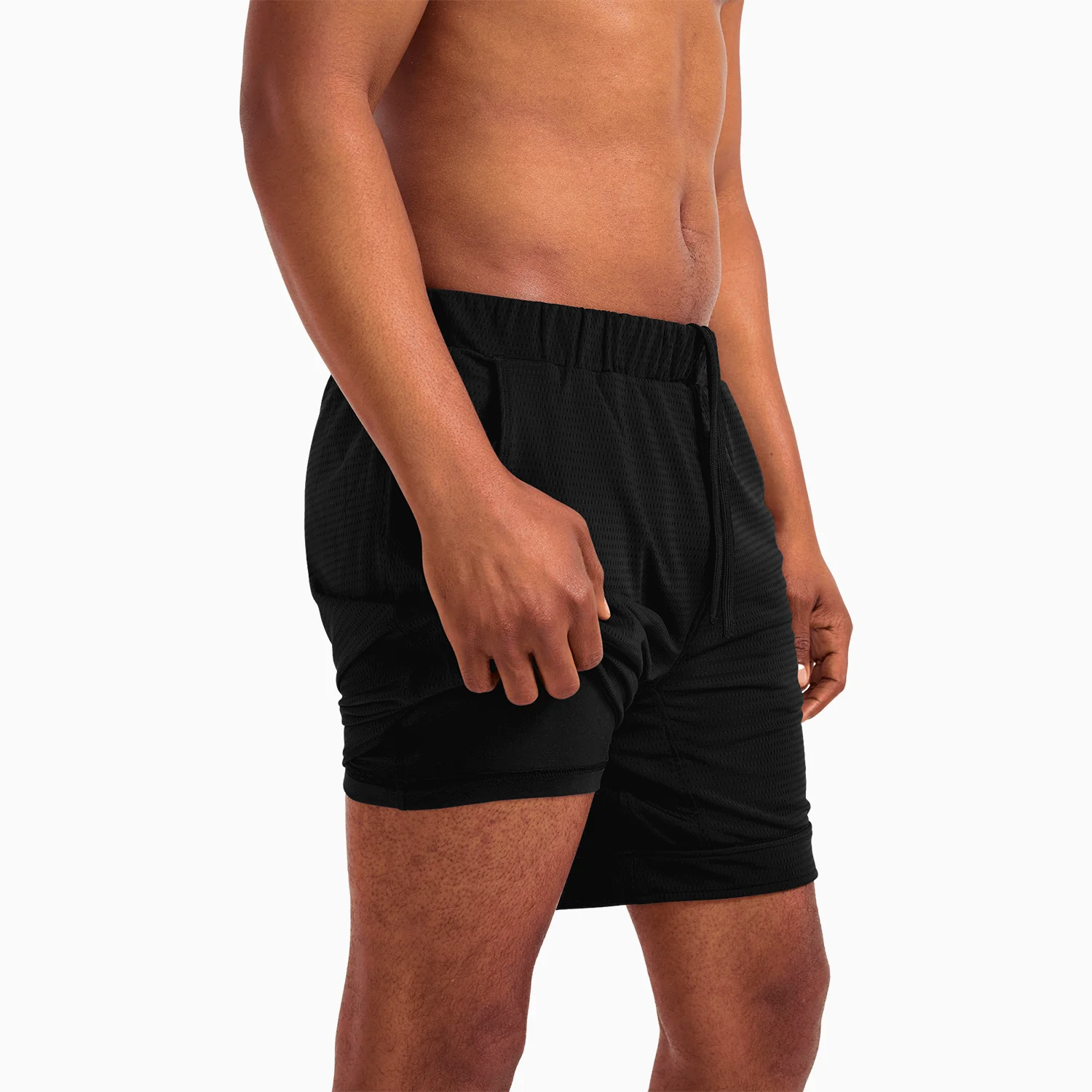 Black SoftStretch Basketball Shorts - Image 4