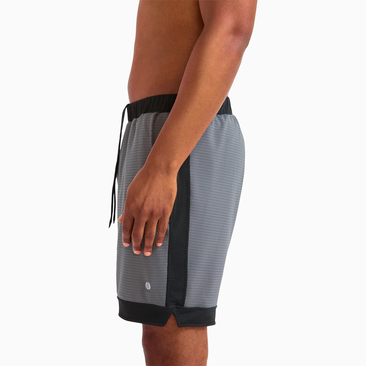 Gray/Black SoftStretch Basketball Shorts - Image 4