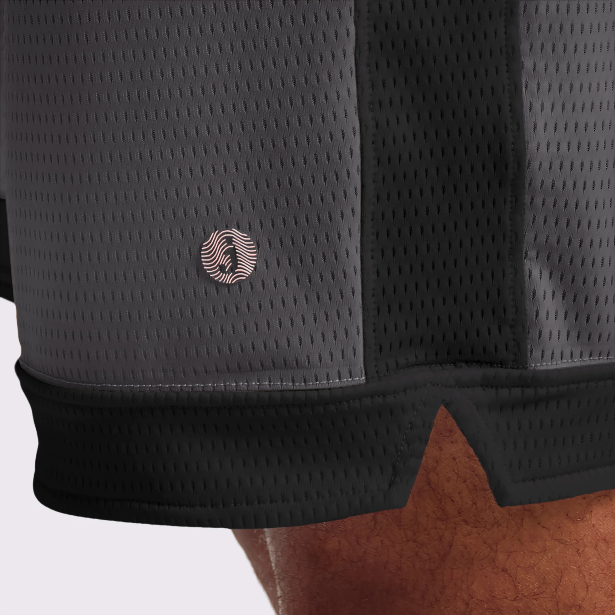 Gray/Black SoftStretch Basketball Shorts - Image 5